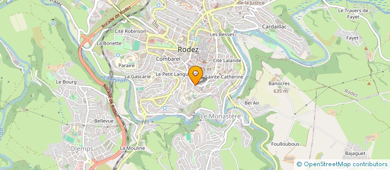 localisation de l'entreprise QUANT'ESSENCE à RODEZ