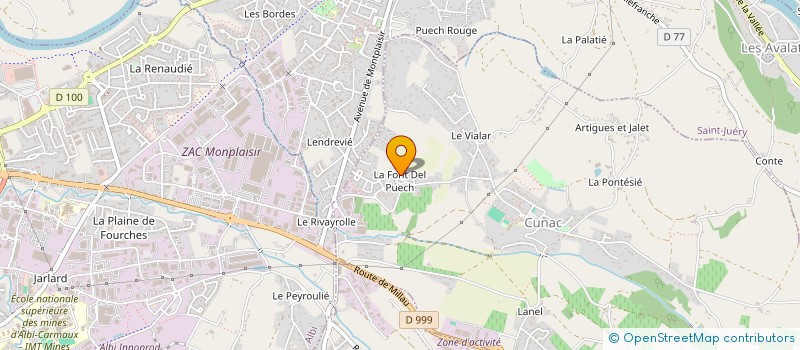 localisation de l'entreprise QUANTA HLD  CUNAC