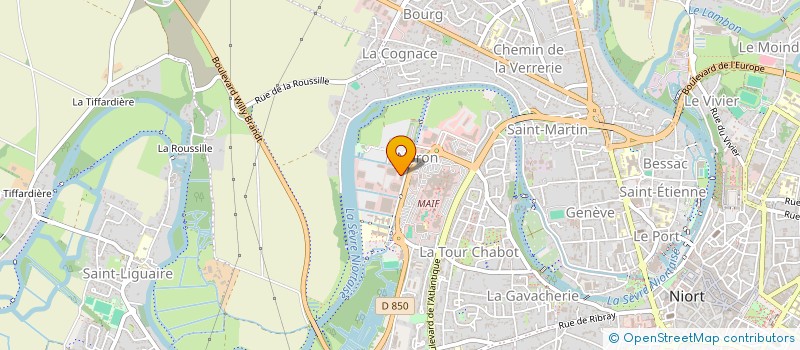 localisation de l'entreprise QUANTAPHONE à NIORT