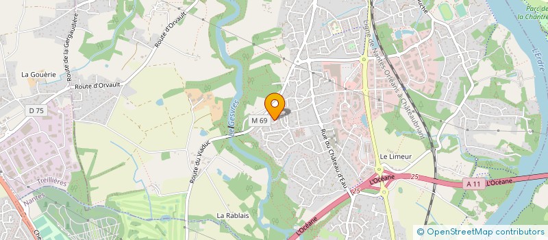 localisation de l'entreprise QUANTICA à LA CHAPELLE-SUR-ERDRE