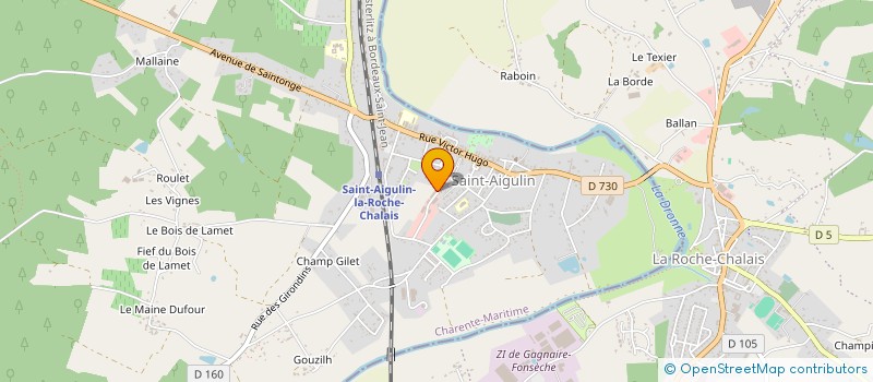 localisation de l'entreprise QUANTIN AMBULANCES  SAINT-AIGULIN