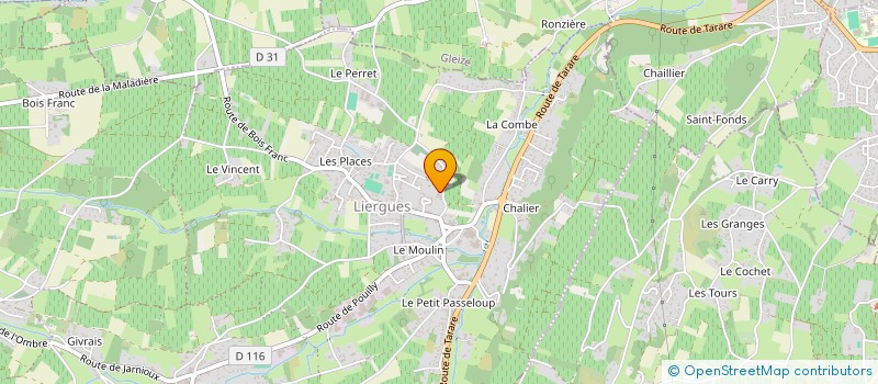 localisation de l'entreprise QUANTIN BATI ET CIE  PORTE DES PIERRES DOREES