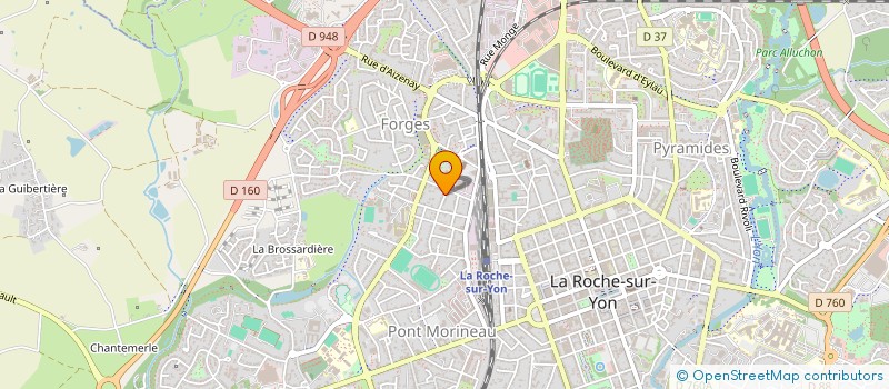 localisation de l'entreprise QUARANTE DEUX ET DEMI à LA ROCHE-SUR-YON