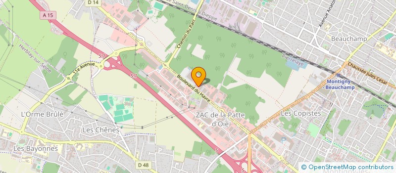 localisation de l'entreprise QUARKS à PIERRELAYE