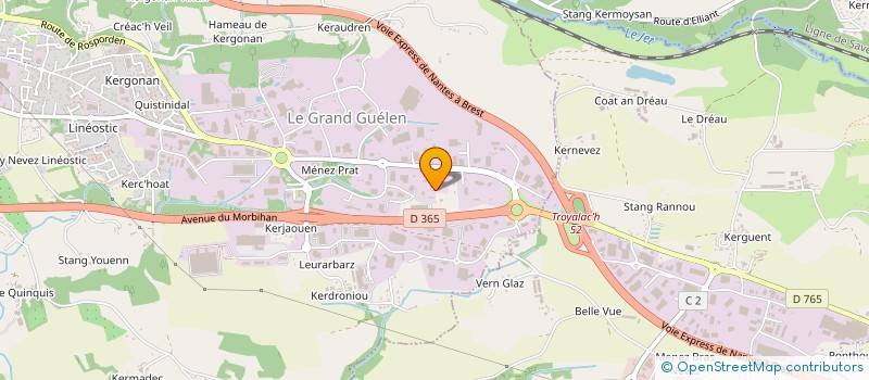 localisation de l'entreprise QUARTERBACK à QUIMPER