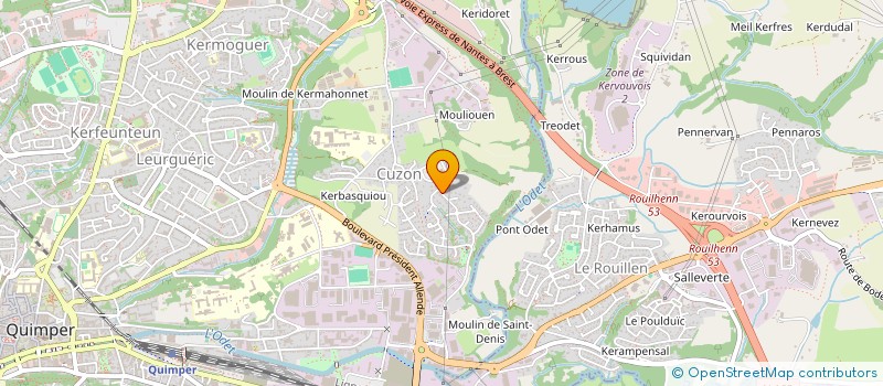 localisation de l'entreprise QUARTETTE à QUIMPER