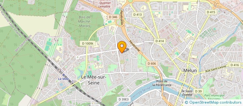 localisation de l'entreprise QUARTIER CENTRAL PRODUCTION  LE MEE-SUR-SEINE