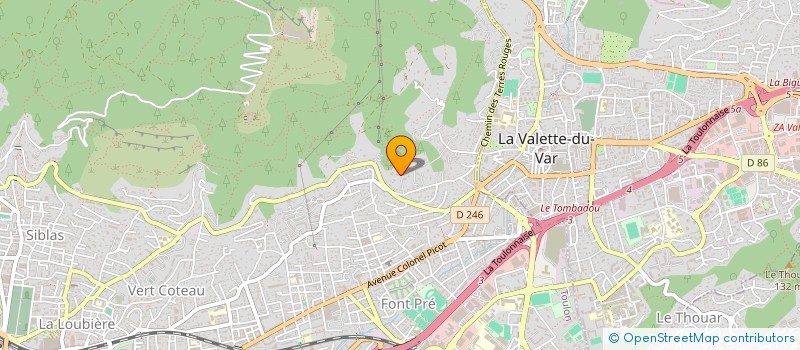 localisation de l'entreprise QUARTIER LA BAUME  TOULON