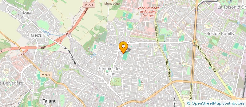 localisation de l'entreprise QUARTIER LATIN  FONTAINE-LES-DIJON