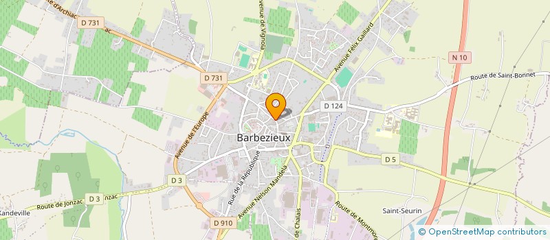 localisation de l'entreprise QUARTIER LIBRE à BARBEZIEUX-SAINT-HILAIRE