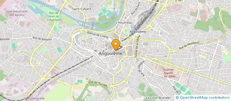 localisation de l'entreprise QUARTIER ORANGE VOTRE RADIO à ANGOULEME