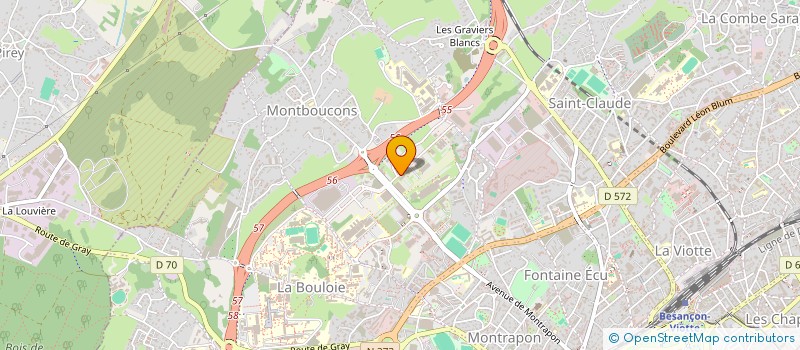 localisation de l'entreprise QUARTUS à BESANCON