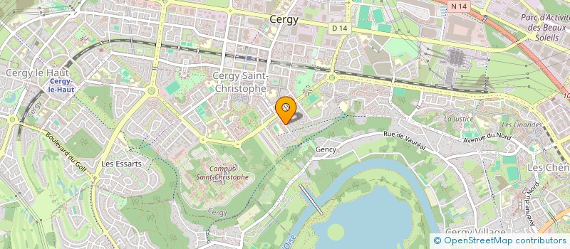 localisation de l'entreprise QUARTZ DEVELOPPEMENT  CERGY