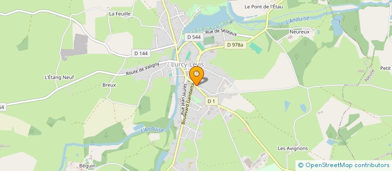 localisation de l'entreprise QUARTZ-TECHNOCOM à LURCY-LEVIS