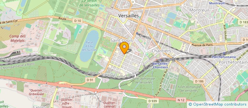 localisation de l'entreprise QUASAR à VERSAILLES