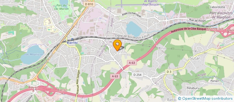 localisation de l'entreprise QUASAR  ARCANGUES