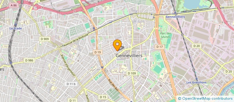 localisation de l'entreprise QUASAR IMMO à GENNEVILLIERS