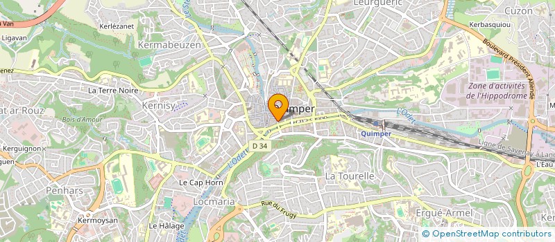 localisation de l'entreprise QUATORZE à QUIMPER