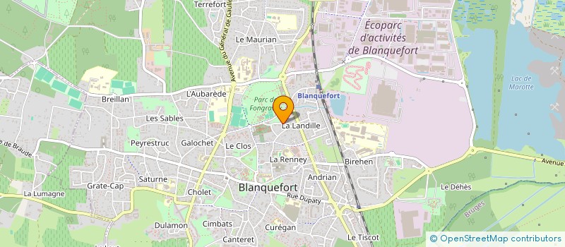 localisation de l'entreprise QUATORZE à BLANQUEFORT