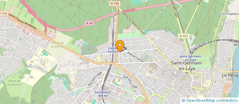 localisation de l'entreprise QUATORZE RUNNING EN LIGNE à SAINT-GERMAIN-EN-LAYE