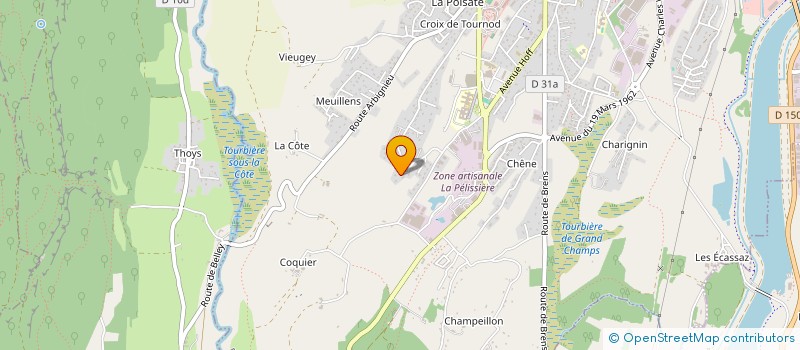 localisation de l'entreprise QUATRA  BELLEY