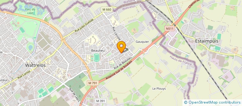 localisation de l'entreprise QUATRA  WATTRELOS