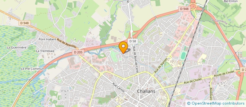 localisation de l'entreprise QUATRE A L'APPART à CHALLANS