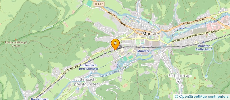 localisation de l'entreprise QUATRE B  MUNSTER