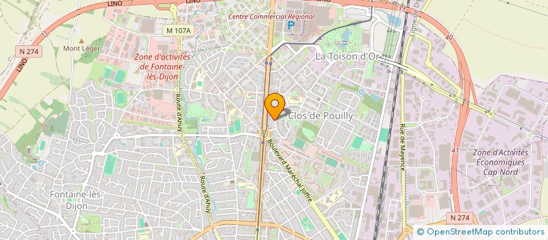 localisation de l'entreprise QUATRE CEPAGES  DIJON