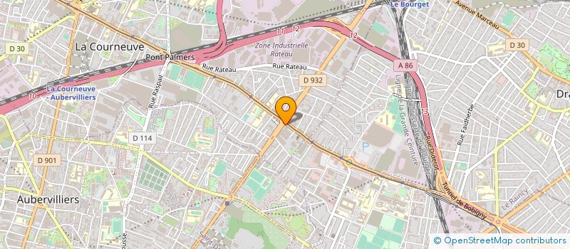 localisation de l'entreprise QUATRE CHEMINS à LA COURNEUVE