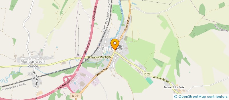 localisation de l'entreprise QUATRE-DEUX  POIX-TERRON