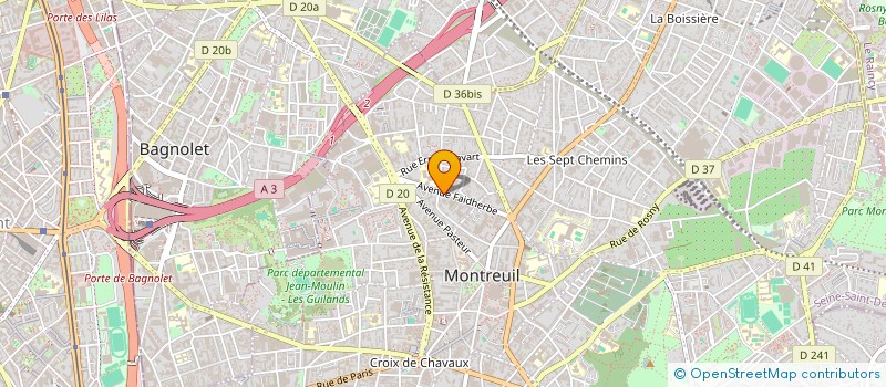 localisation de l'entreprise QUATRE ELLES à MONTREUIL