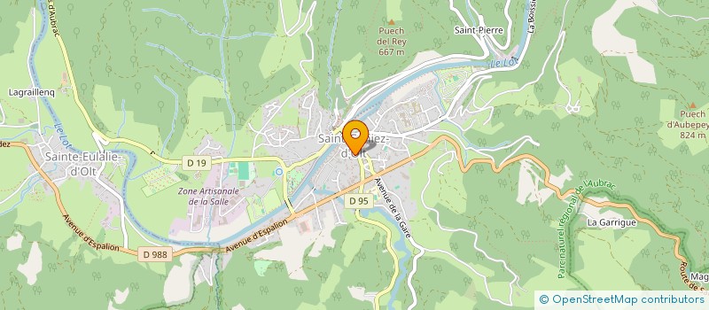 localisation de l'entreprise QUATRE QUARTS  SAINT GENIEZ D'OLT ET D'AUBRAC