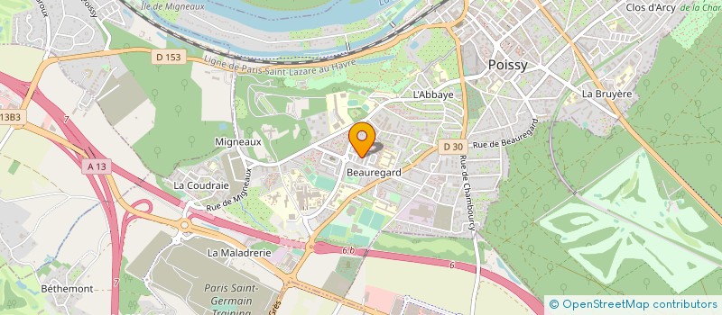 localisation de l'entreprise QUATRE SAISONS à POISSY