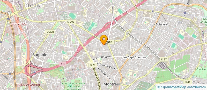 localisation de l'entreprise QUATRE SET à MONTREUIL