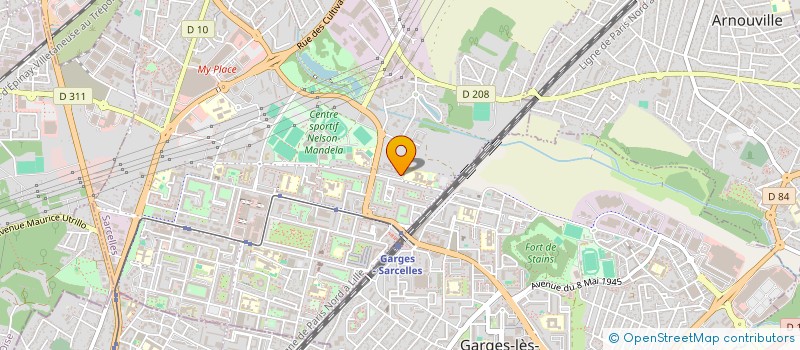 localisation de l'entreprise QUATRE-VINGT-DIX-DEGRES TRAVAUX à SARCELLES