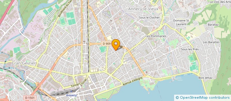 localisation de l'entreprise QUATRE-VINGT-NEUF LDC à ANNECY