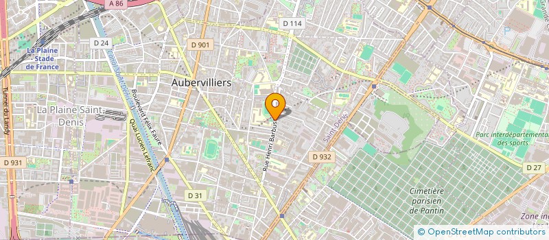 localisation de l'entreprise QUATRE-VINGT-TREIZE ARCHITECTURES  AUBERVILLIERS