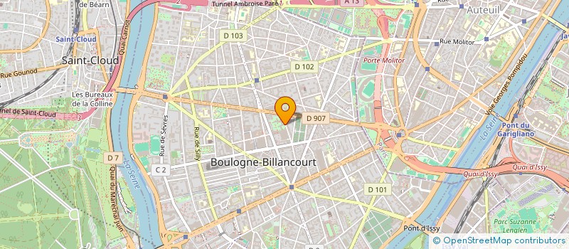 localisation de l'entreprise QUATREM à BOULOGNE-BILLANCOURT
