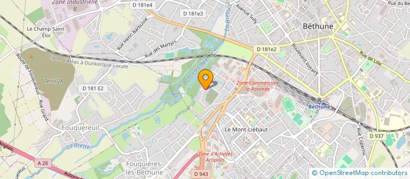 localisation de l'entreprise QUATRO à BETHUNE