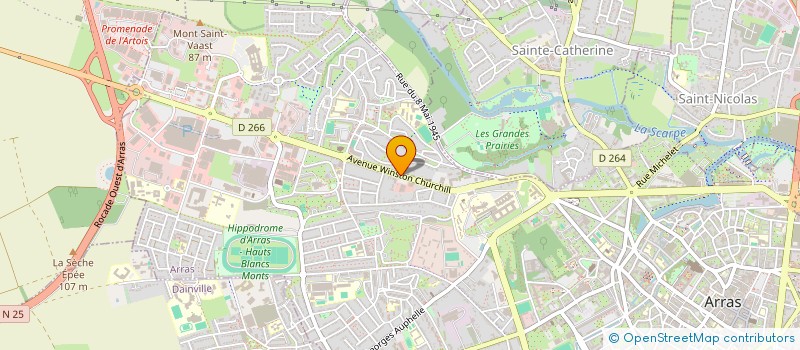 localisation de l'entreprise QUATTRO à ARRAS