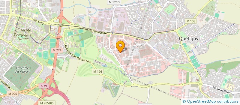 localisation de l'entreprise QUATUOR  QUETIGNY