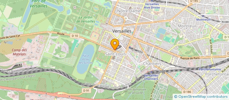localisation de l'entreprise QUATUOR à VERSAILLES