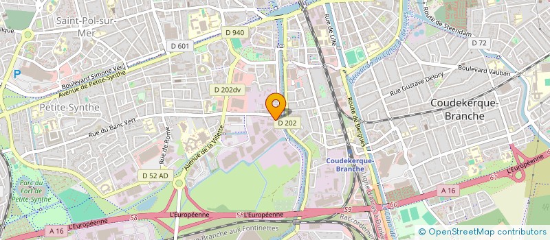 localisation de l'entreprise QUATUOR à DUNKERQUE