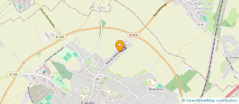 localisation de l'entreprise QUATUOR  CARVIN