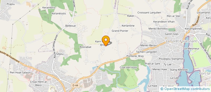 localisation de l'entreprise QUATUOR PONTICELLI  FOUESNANT