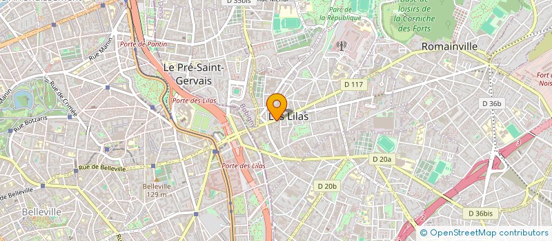 localisation de l'entreprise QUATZ'ART  LES LILAS