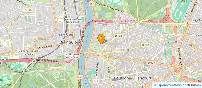 localisation de l'entreprise QUE LA FETE COMMENCE à BOULOGNE-BILLANCOURT