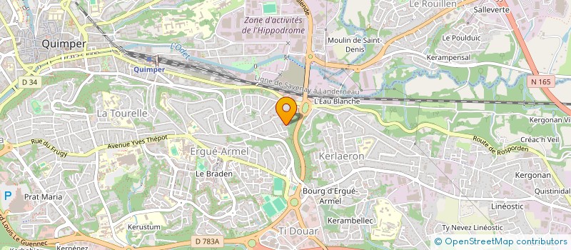 localisation de l'entreprise QUEAU GUIHARD ENERGIES à QUIMPER