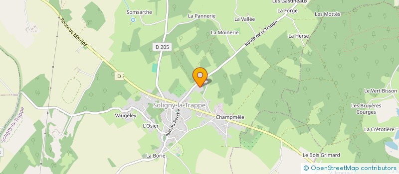 localisation de l'entreprise QUEBEC ATOUT CHOEURS à SOLIGNY-LA-TRAPPE